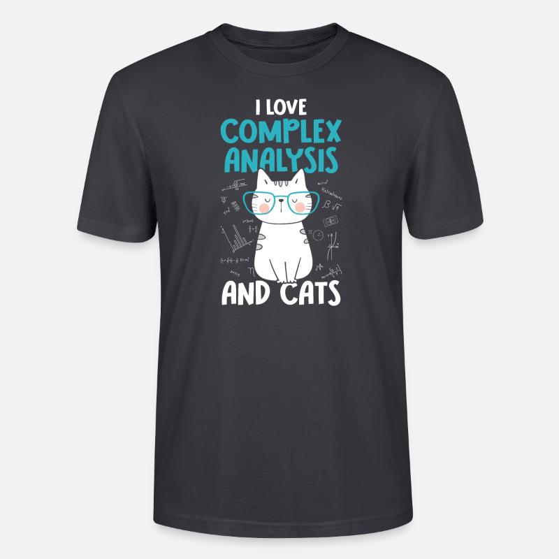 I Love Cats - Analyse complexe - T-shirt bio CRAFTER Stanley Stella Unisexe - bleu gris foncé