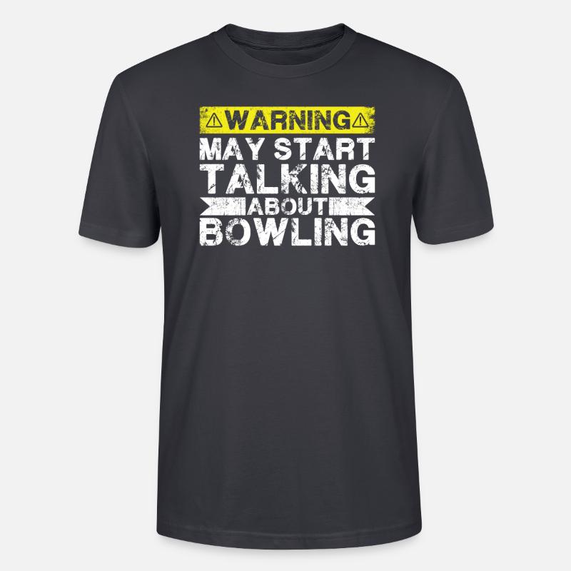 Apropos Bowling - Stanley/Stella Unisex Bio-T-Shirt CRAFTER - Dunkles Graublau