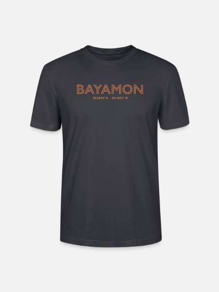 USA:n kaupungin koordinaatit - Bayamon - Stanley/Stella CRAFTER unisex luomu-t-paita - tummanharmaansininen