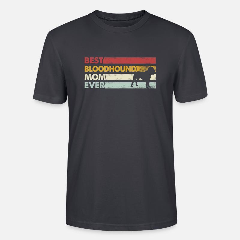 Beste Mutter Aller Zeiten - Bluthund - Stanley/Stella Unisex Bio-T-Shirt CRAFTER - Dunkles Graublau