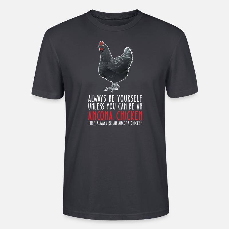 Sei Du Selbst - Ancona Chicken - Stanley/Stella Unisex Bio-T-Shirt CRAFTER - Dunkles Graublau