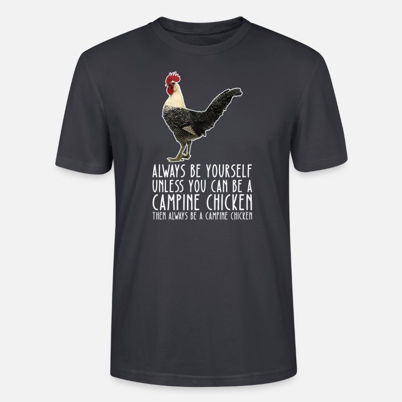 Sei Du Selbst – Campine Chicken - Stanley/Stella Unisex Bio-T-Shirt CRAFTER - Dunkles Graublau