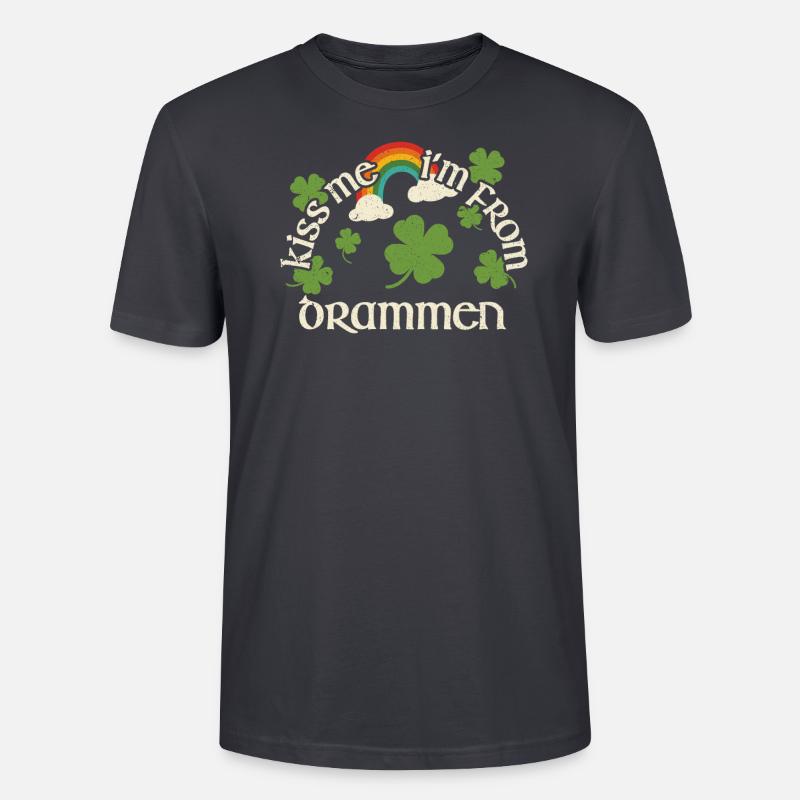 Embrasse-moi - Saint-Patrick Drammen - T-shirt bio CRAFTER Stanley Stella Unisexe - bleu gris foncé