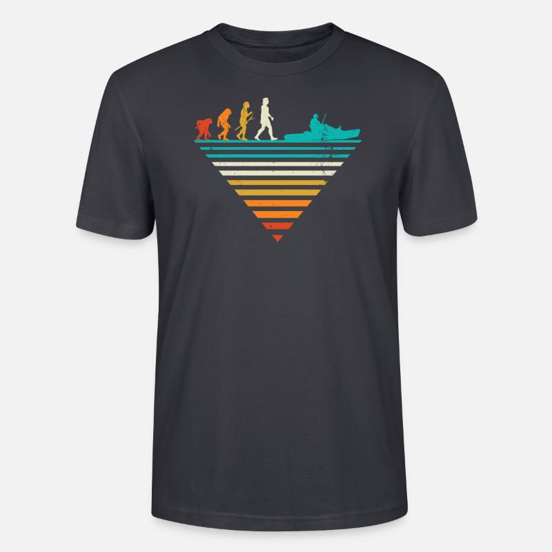 Human Evolution - Bateau d’époque - T-shirt bio CRAFTER Stanley Stella Unisexe - bleu gris foncé