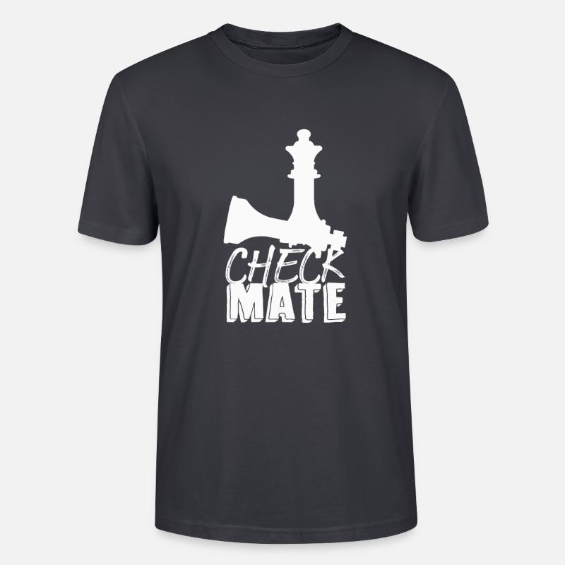 Cadeau d'échecs checkmate cadeau d'échecs - T-shirt bio CRAFTER Stanley Stella Unisexe - bleu gris foncé