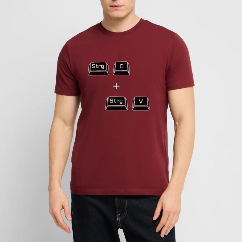 Ctrl c Ctrl v Keyboard Computer Copy Gift Stanley/Stella CRAFTER Unisex Organic T-Shirt