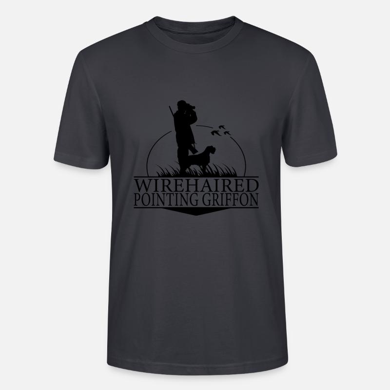 WIREHAIRED POINTING GRIFFON Jagdhunde Wilsigns - Stanley/Stella Unisex Bio-T-Shirt CRAFTER - Dunkles Graublau