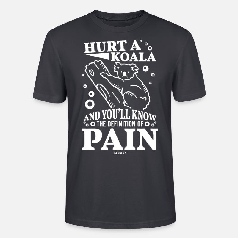 Koala Spruch Geschenkidee - Stanley/Stella Unisex Bio-T-Shirt CRAFTER - Dunkles Graublau