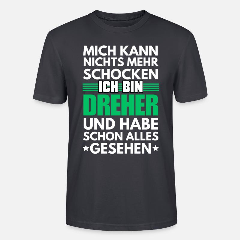 Nicht schockbarer Dreher - Stanley/Stella Unisex Bio-T-Shirt CRAFTER - Dunkles Graublau