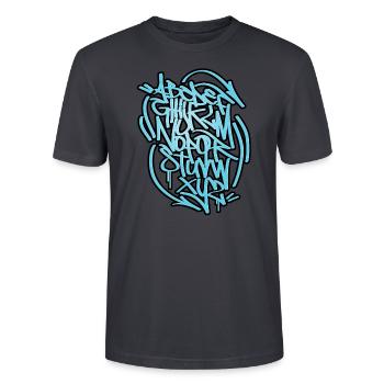 ABC - T-shirt bio CRAFTER Stanley Stella Unisexe - bleu gris foncé - Devant - Alina (178cm) & Michal (187cm)