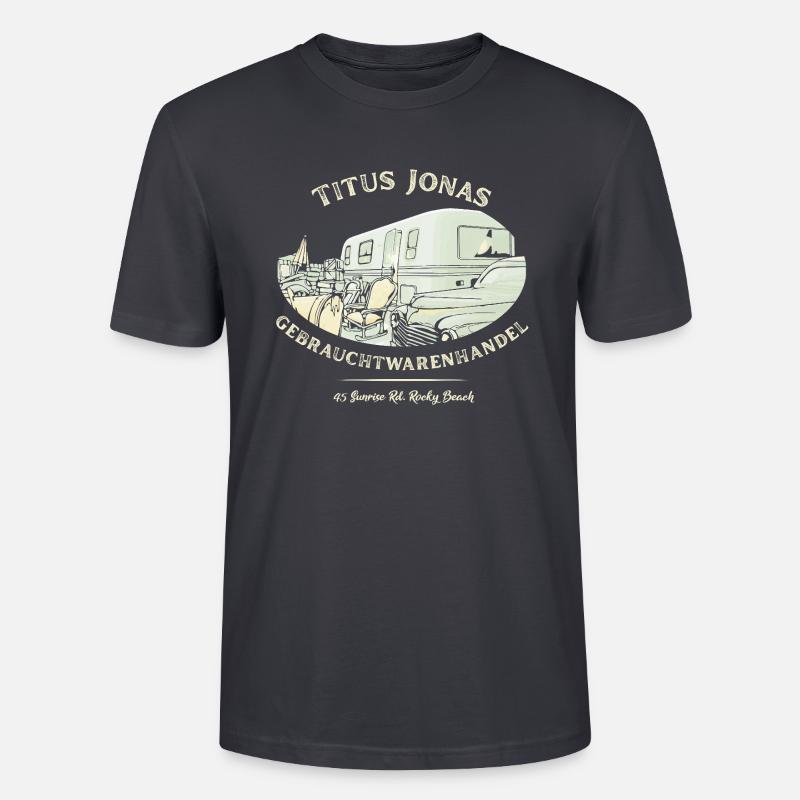 Die Drei ??? Gebrauchtwarenhandel Design - Stanley/Stella Unisex Bio-T-Shirt CRAFTER - Dunkles Graublau
