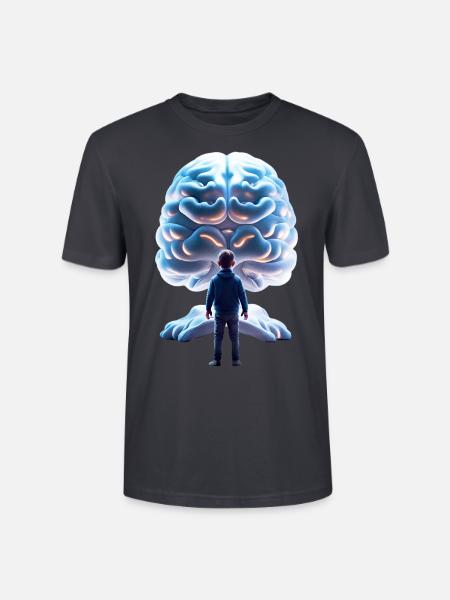 The Brain - Stanley/Stella CRAFTER Unisex Organic T-Shirt - India Ink Grey