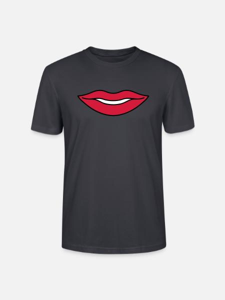 Red mouth - Stanley/Stella CRAFTER Unisex Organic T-Shirt - India Ink Grey