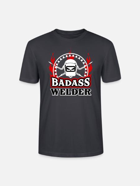 Badass Schweißer - Stanley/Stella Unisex Bio-T-Shirt CRAFTER - Dunkles Graublau