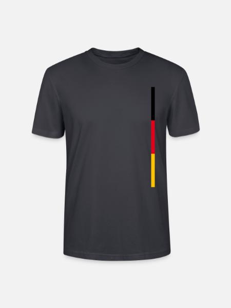 Germany flag style stripes - Stanley/Stella CRAFTER Unisex Organic T-Shirt - India Ink Grey