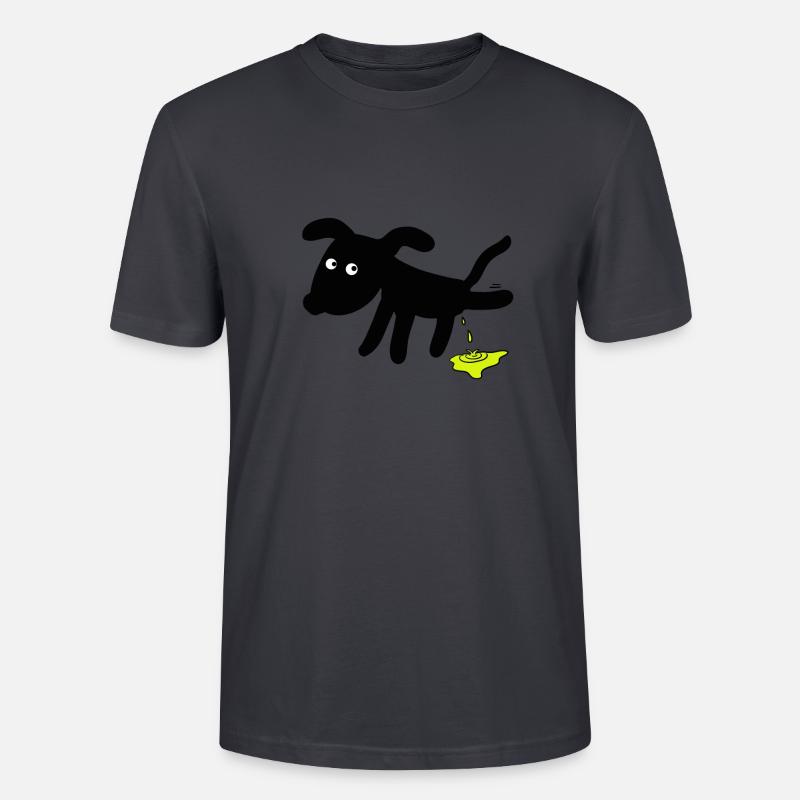 Dog pees dogs - Stanley/Stella CRAFTER Unisex Organic T-Shirt - India Ink Grey