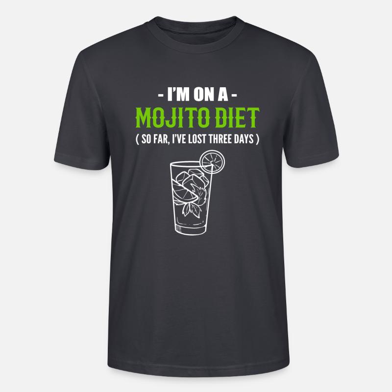 Mojito -Diät Starker Trinker Geschenk - Stanley/Stella Unisex Bio-T-Shirt CRAFTER - Dunkles Graublau