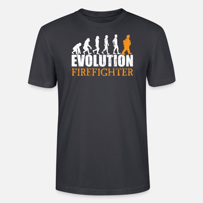 Firefighter Evolution - Stanley/Stella Unisex Bio-T-Shirt CRAFTER - Dunkles Graublau