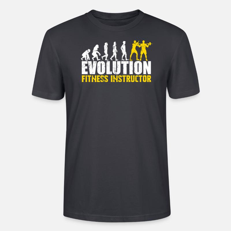 Personal Trainer Fitnesstrainer Evolution - Stanley/Stella Unisex Bio-T-Shirt CRAFTER - Dunkles Graublau