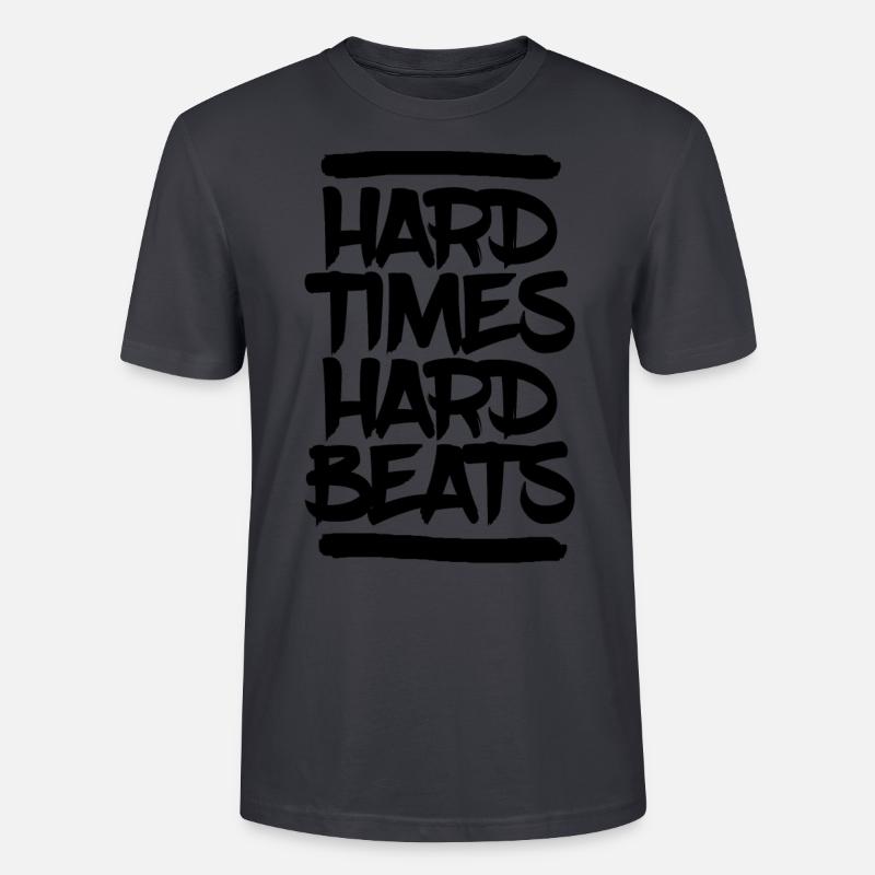 Techno Rave Hardstyle - Stanley/Stella Unisex Bio-T-Shirt CRAFTER - Dunkles Graublau