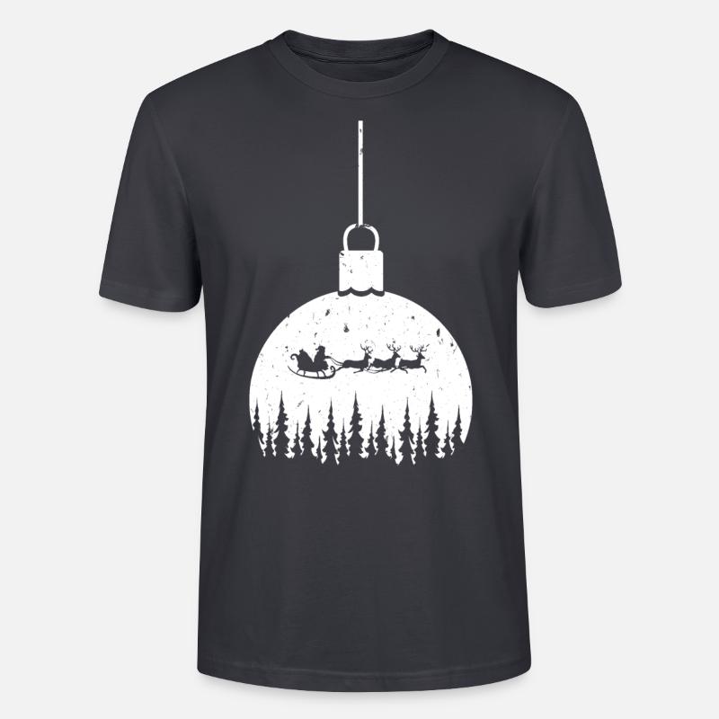 Weihnachtskugel - Stanley/Stella Unisex Bio-T-Shirt CRAFTER - Dunkles Graublau