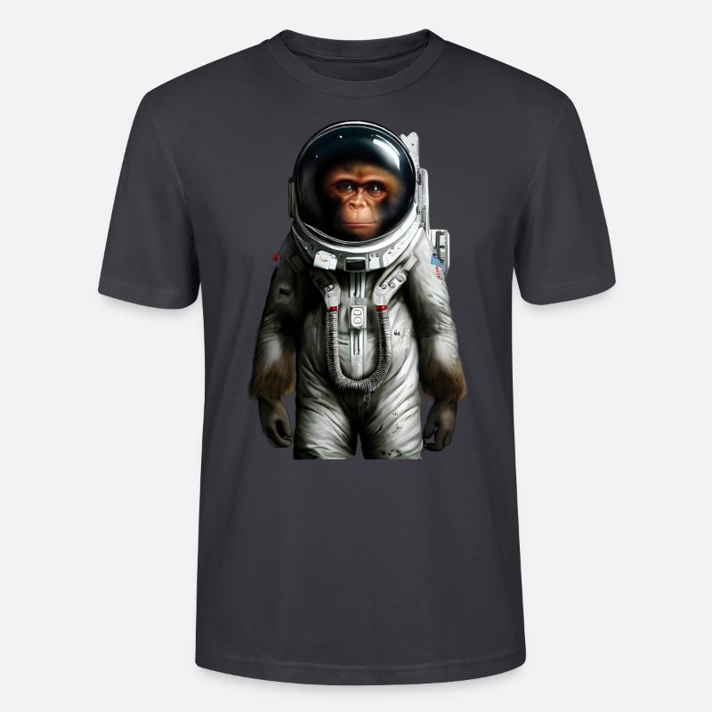 Singe astronaute de l’espace - T-shirt bio CRAFTER Stanley Stella Unisexe - bleu gris foncé