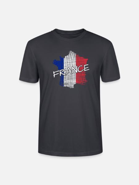 France france - Stanley/Stella Unisex Bio-T-Shirt CRAFTER - Dunkles Graublau