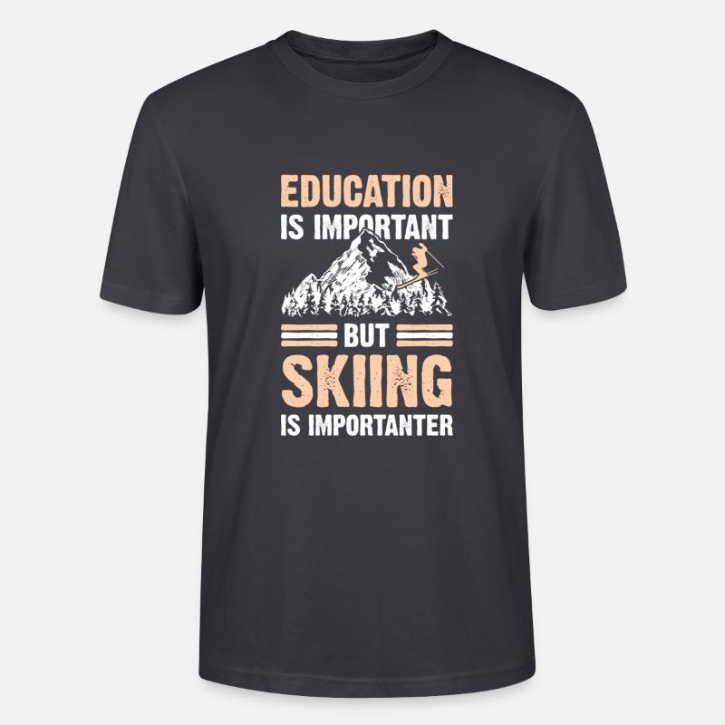 Ski Ski Education - T-shirt bio CRAFTER Stanley Stella Unisexe - bleu gris foncé