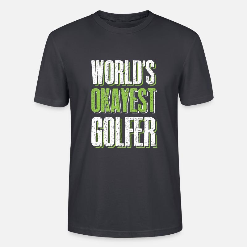golf golfer - Stanley/Stella Unisex Bio-T-Shirt CRAFTER - Dunkles Graublau