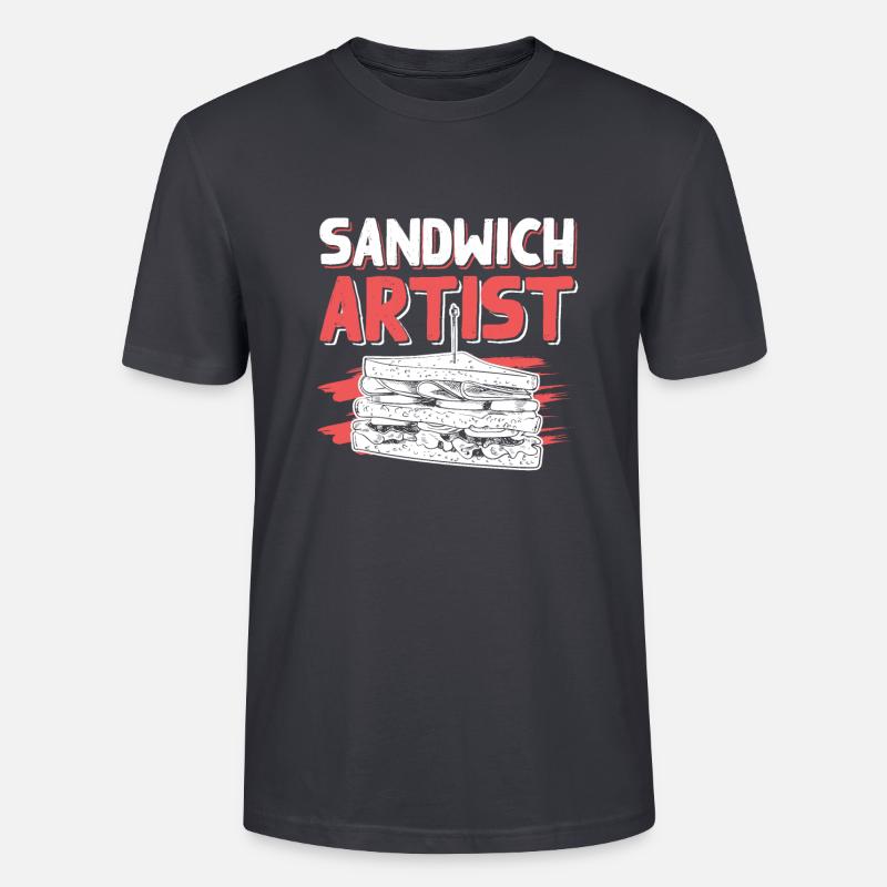 sandwich spruch - Stanley/Stella Unisex Bio-T-Shirt CRAFTER - Dunkles Graublau