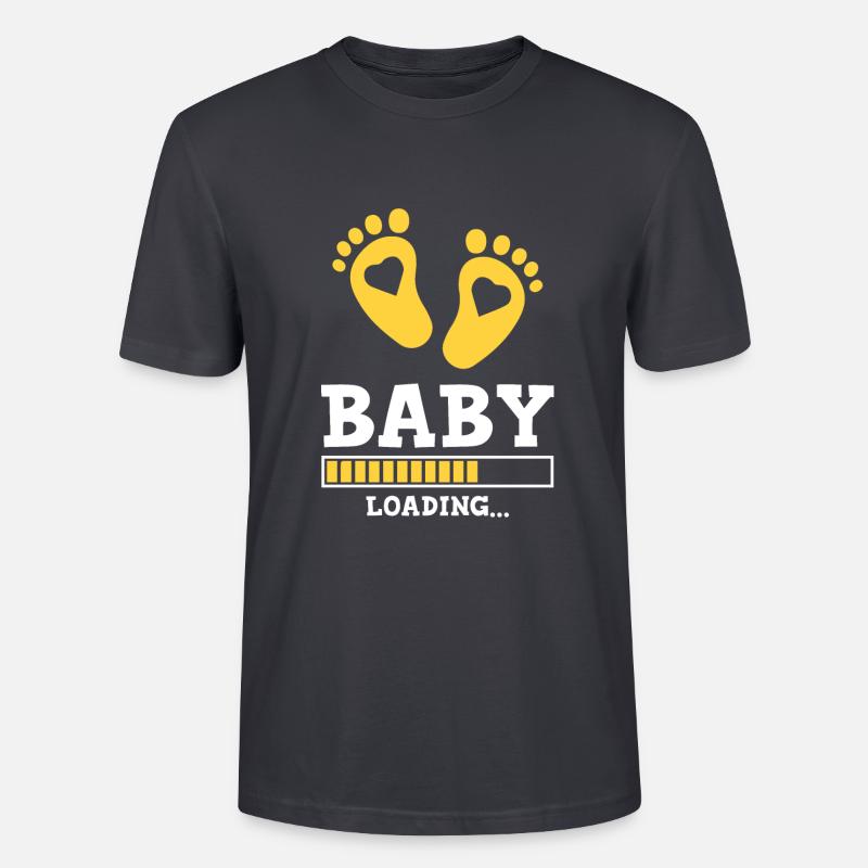 bébé loading spruch - T-shirt bio CRAFTER Stanley Stella Unisexe - bleu gris foncé