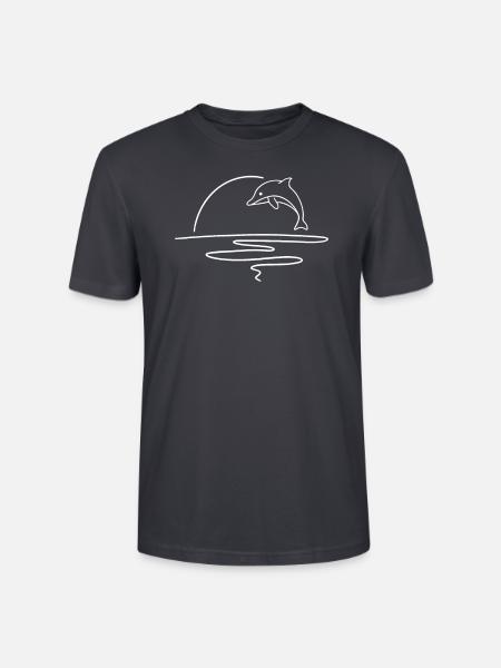 Delfin Tümmler Ozean Geschenk - Stanley/Stella Unisex Bio-T-Shirt CRAFTER - Dunkles Graublau