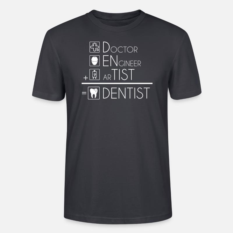 Assistant dentaire Dentiste Dent - T-shirt bio CRAFTER Stanley Stella Unisexe - bleu gris foncé