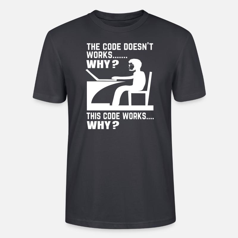 Softwareentwickler Programmierer Geschenk - Stanley/Stella Unisex Bio-T-Shirt CRAFTER - Dunkles Graublau