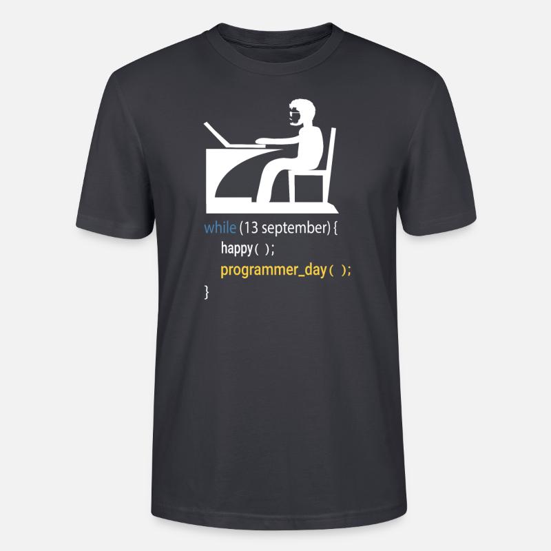 Softwareentwickler Programmierer Geschenk - Stanley/Stella Unisex Bio-T-Shirt CRAFTER - Dunkles Graublau