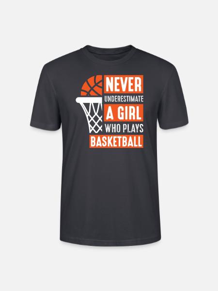 Basketball Mädchen Streetball - Stanley/Stella Unisex Bio-T-Shirt CRAFTER - Dunkles Graublau