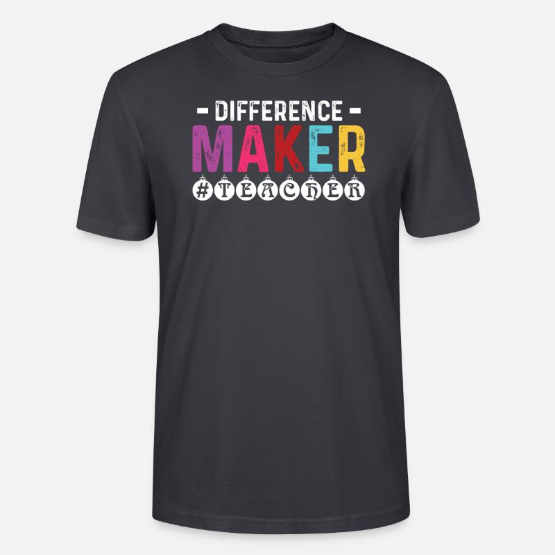 Lehrer bester Lehrer Geschenk - Stanley/Stella Unisex Bio-T-Shirt CRAFTER - Dunkles Graublau