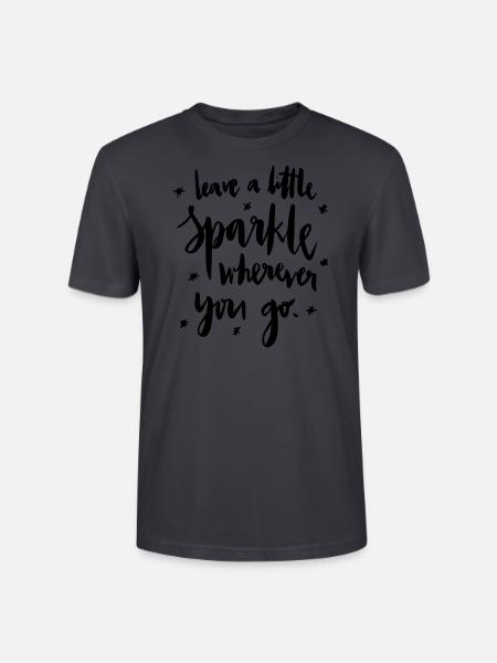 Leave a lil Sparkle: D - Stanley/Stella CRAFTER Unisex Organic T-Shirt - India Ink Grey