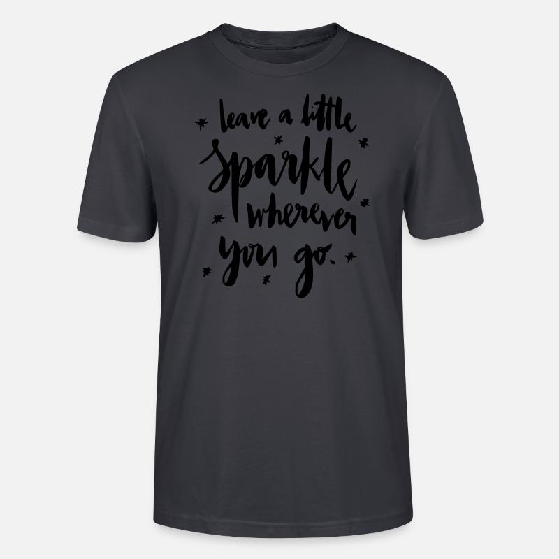 Leave a lil Sparkle :D - Stanley/Stella Unisex Bio-T-Shirt CRAFTER - Dunkles Graublau