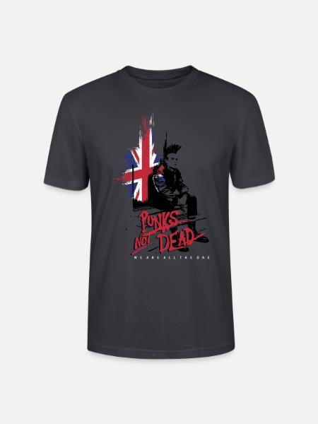 british PUNK ROCK ONE - Stanley/Stella CRAFTER Unisex Organic T-Shirt - India Ink Grey