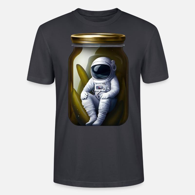 Astronaut im Gurkenglas - Stanley/Stella Unisex Bio-T-Shirt CRAFTER - Dunkles Graublau