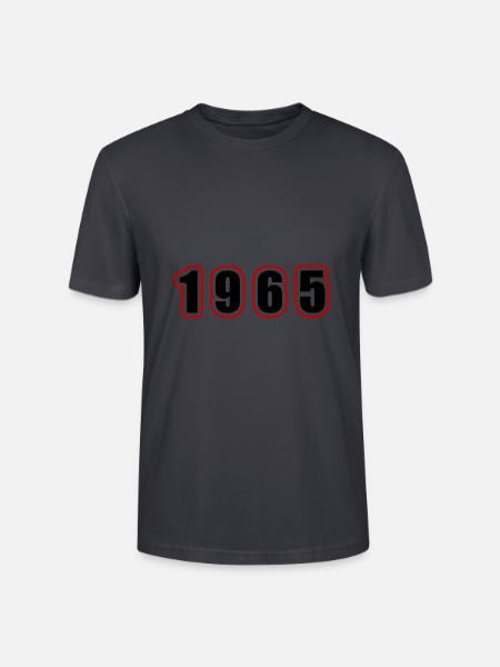 1965 Year Birthday - Stanley/Stella CRAFTER Unisex Organic T-Shirt - India Ink Grey