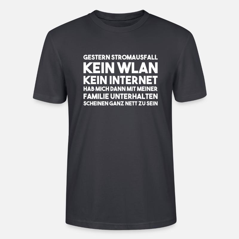 Gestern Stromausfall - Admin - Stanley/Stella Unisex Bio-T-Shirt CRAFTER - Dunkles Graublau