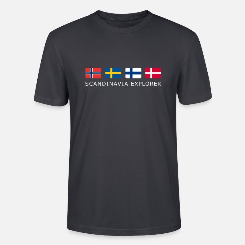 SCANDINAVIA EXPLORER white-lettered - T-shirt bio CRAFTER Stanley Stella Unisexe - bleu gris foncé