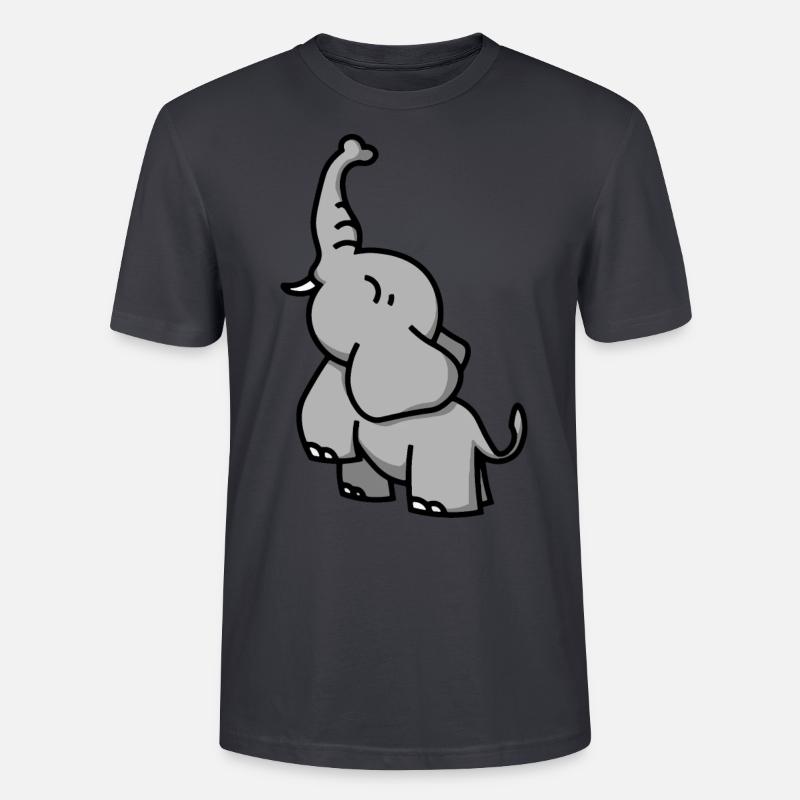Elefant - Elephant - éléphant - Stanley/Stella Unisex Bio-T-Shirt CRAFTER - Dunkles Graublau