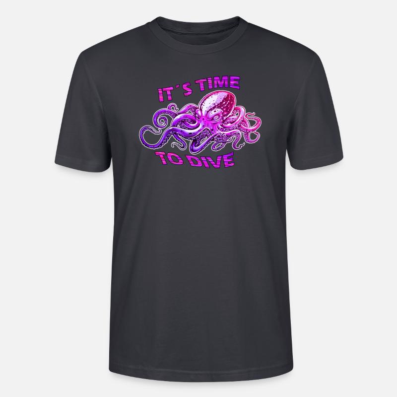 Octopus Diving Diver - T-shirt bio CRAFTER Stanley Stella Unisexe - bleu gris foncé