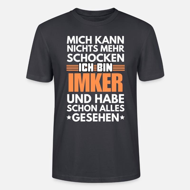 Nicht schockbarer Imker - Stanley/Stella Unisex Bio-T-Shirt CRAFTER - Dunkles Graublau