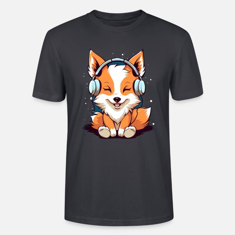 fuchs - Stanley/Stella Unisex Bio-T-Shirt CRAFTER - Dunkles Graublau
