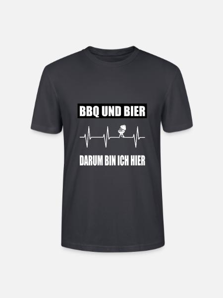 BBQ - Stanley/Stella Unisex Bio-T-Shirt CRAFTER - Dunkles Graublau