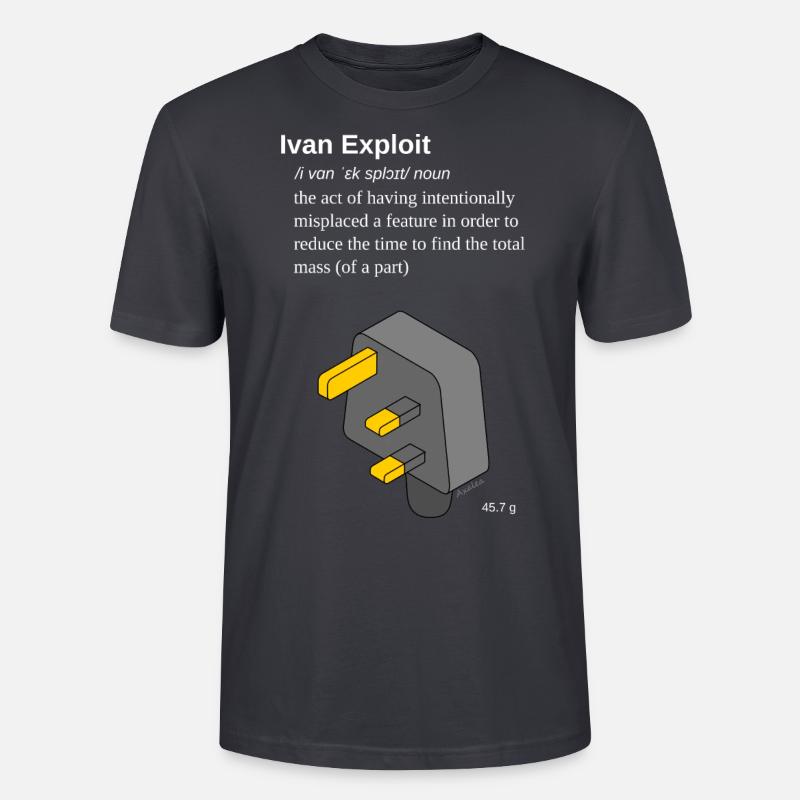 Ivan Exploit - 3D CAD Speedmodeling - Version UK - T-shirt bio CRAFTER Stanley Stella Unisexe - bleu gris foncé